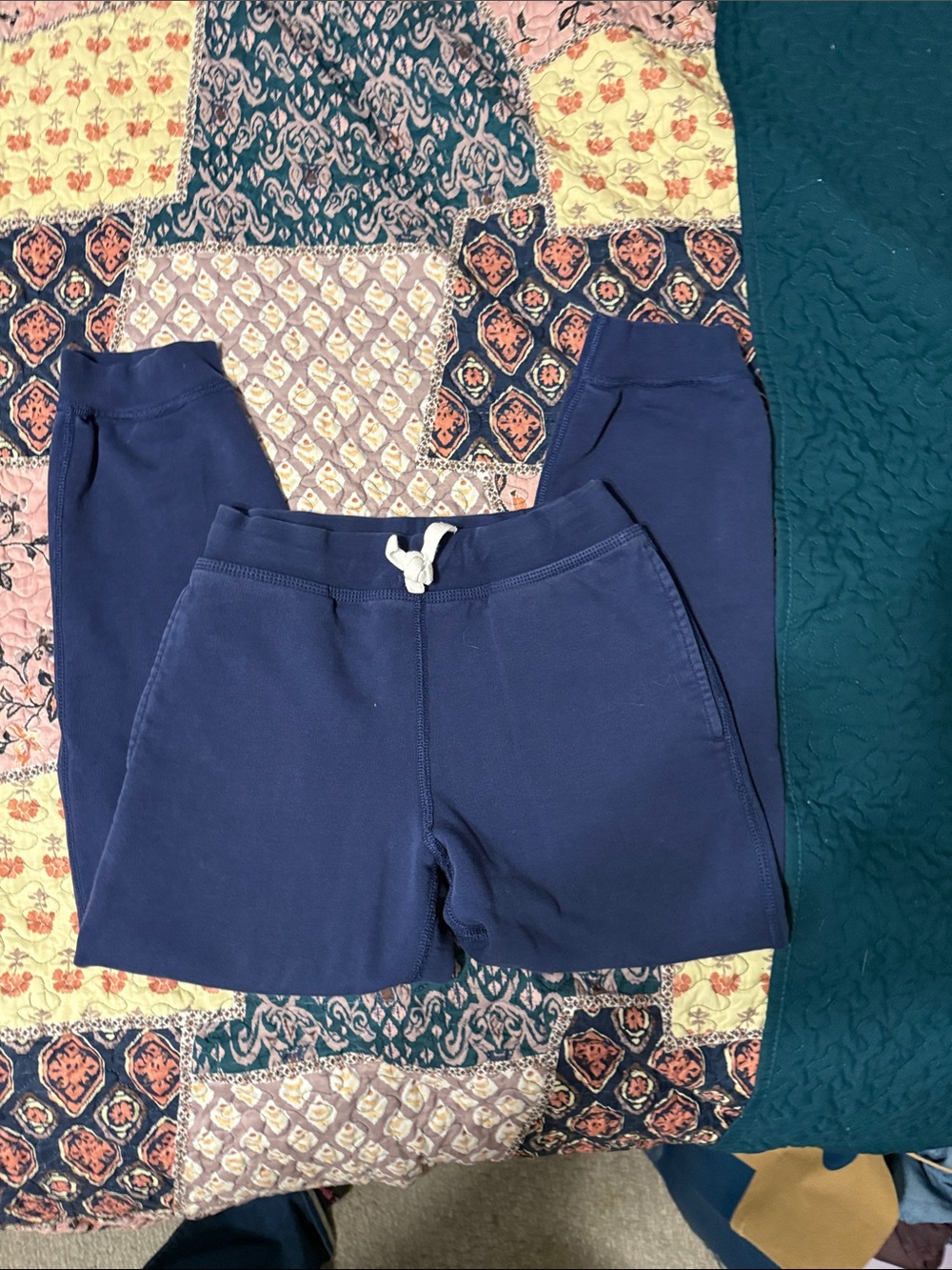 Hanna Andersson Unisex Navy 100% Cotton Sweatpants Size 10 140